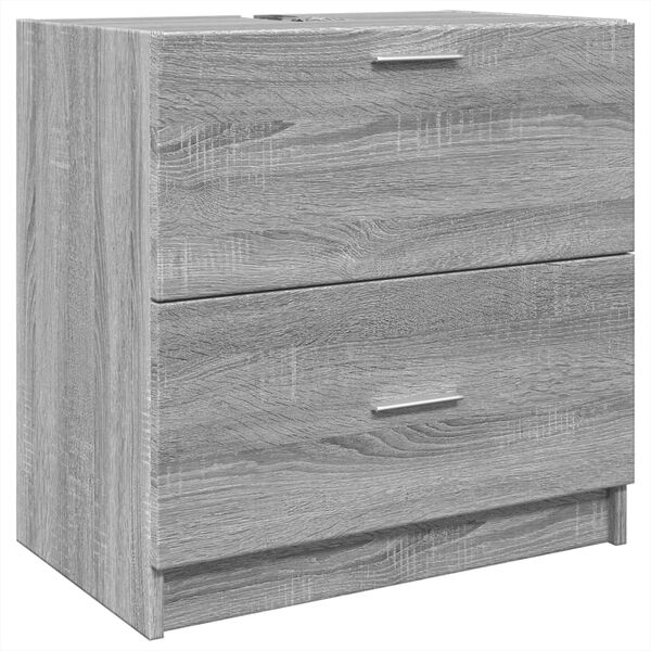 vidaXL Armario de lavabo madera de ingenier&iacute;a gris Sonoma 59x37x59 cm