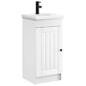 vidaXL Vanidad de ba&ntilde;o con lavabo Blanco 42 x 40 x 84,5 cm