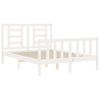 vidaXL Estructura de cama sin colch&oacute;n madera de pino blanca 120x200 cm
