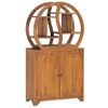 vidaXL Armario con estante Yin Yang madera maciza de teca 70x30x130 cm