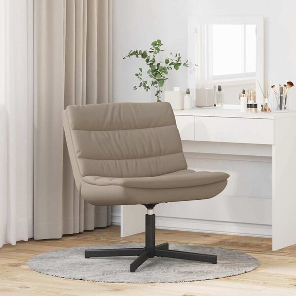 vidaXL Silla giratoria Capuchino 63 x 75 x 76 cm PU