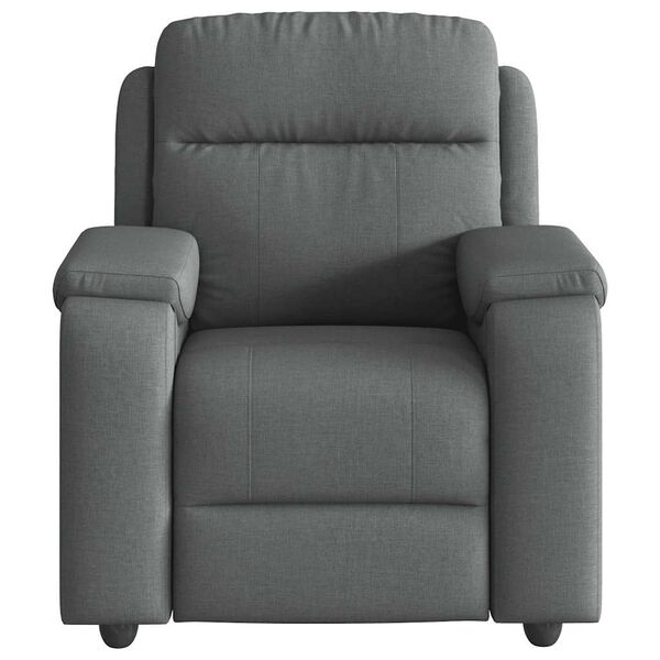 vidaXL Sill&oacute;n reclinable de tela gris oscuro