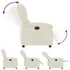 vidaXL Sill&oacute;n reclinable de terciopelo color crema