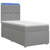 vidaXL Cama box spring con colch&oacute;n Gris Claro 100 x 200 cm Tela