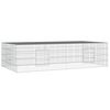 vidaXL Jaula para conejos 2 paneles hierro galvanizado 220x110x55 cm