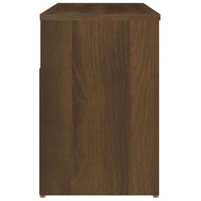 vidaXL Banco zapatero madera contrachapada roble marrón 80x30x45 cm