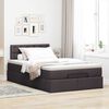 vidaXL Estructura de cama otomana colch&oacute;n tela marr&oacute;n oscuro 120x190cm