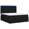 vidaXL Cama de muelles con LED y colch&oacute;n Negro 180 x 200 cm Tela