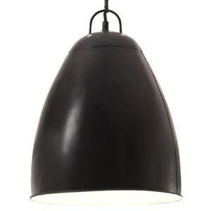 vidaXL L&aacute;mpara colgante industrial redonda 25 W negra 32 cm E27