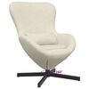 vidaXL Sill&oacute;n huevo Crema 63 x 73 x 90 cm Terciopelo