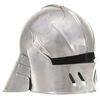 vidaXL R&eacute;plica de casco de caballero medieval antiguo LARP acero plata