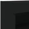 vidaXL Muebles de TV de pared con LED 4 pzas madera ingenier&iacute;a negro