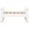 vidaXL Cama para perros madera maciza de pino blanco 55,5x45,5x28 cm