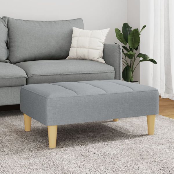 vidaXL Reposapiés de tela gris claro 77x55x31 cm