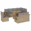 vidaXL Set de sof&aacute;s de jard&iacute;n con cojines 9 pzas rat&aacute;n sint&eacute;tico beige