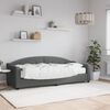 vidaXL Sofá cama con colchón tela gris oscuro 80x200 cm