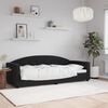 vidaXL Sof&aacute; cama sin colch&oacute;n terciopelo negro 80x200 cm