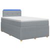 vidaXL Cama box spring con colch&oacute;n Gris Claro 120 x 200 cm Tela