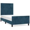 vidaXL Estructura de cama sin colch&oacute;n terciopelo azul oscuro 80x200 cm