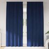 vidaXL Cortinas opacas 2 pcs Azul Oscuro 140 x 260 cm Terciopelo
