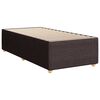 vidaXL Cama box spring con colchón tela marrón oscuro 80x200 cm