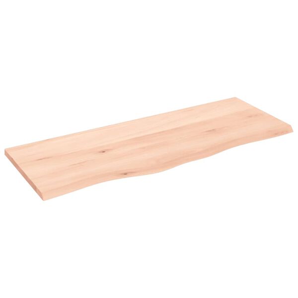 vidaXL Estante de pared madera maciza de roble sin tratar 100x40x2 cm