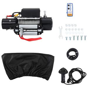 vidaXL Winch El&eacute;ctrico PVC Negro