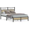 vidaXL Estructura de cama sin colch&oacute;n madera roble Sonoma 120x190 cm