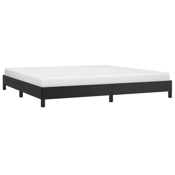 vidaXL Estructura de cama sin colch&oacute;n cuero sint&eacute;tico negro 200x200 cm