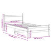 vidaXL Cama sin colch&oacute;n madera maciza de pino marr&oacute;n cera 100x200 cm