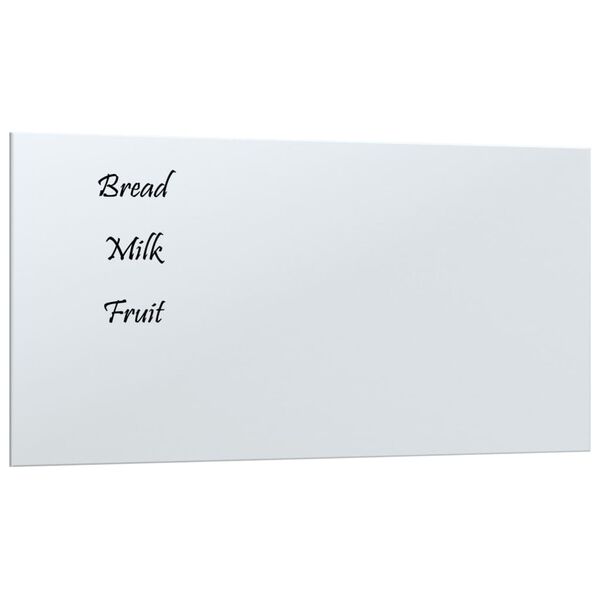 vidaXL Pizarra magn&eacute;tica de pared vidrio templado blanco 60x30 cm