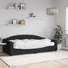 vidaXL Sofá cama con colchón tela negro 100x200 cm
