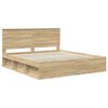 vidaXL Estructura de cama Sonoma 180 x 200 cm Madera de pino macizo