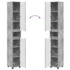 vidaXL Juego de muebles de ba&ntilde;o con caj&oacute;n Manual 4 pcs Gris Concreto