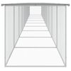 vidaXL Gallinero con techo acero galvanizado gris claro 1003x98x90 cm