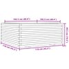 vidaXL Jardinera madera maciza de pino marr&oacute;n cera 110x110x49,5 cm