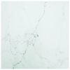 vidaXL Tablero mesa dise&ntilde;o m&aacute;rmol vidrio templado blanco 70x70 cm 6 mm