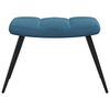 vidaXL Sillón de relax con taburete terciopelo azul