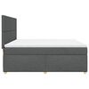 vidaXL Cama box spring con colchón tela gris oscuro 180x200 cm