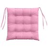 vidaXL Cojines para asiento 2 pcs Rosa 40 x 40 x 6 cm tela