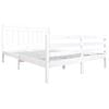 vidaXL Estructura de cama de madera maciza blanco 150x200 cm