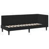 vidaXL Estructura de Cama Esquina con Colch&oacute;n 2 pcs Negro Terciopelo