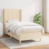vidaXL Cama box spring con colch&oacute;n tela color crema 80x200 cm