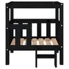 vidaXL Cama para perros madera maciza de pino negro 65,5x50,5x70 cm
