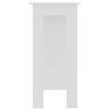 vidaXL Mesa bar con estante madera contrachapada blanco 102x50x103,5cm