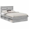 vidaXL Estructura de cama con cabecera Gris Sonoma 120 x 200 cm