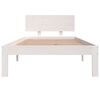 vidaXL Estructura de cama individual sin colch&oacute;n blanco 90x190 cm