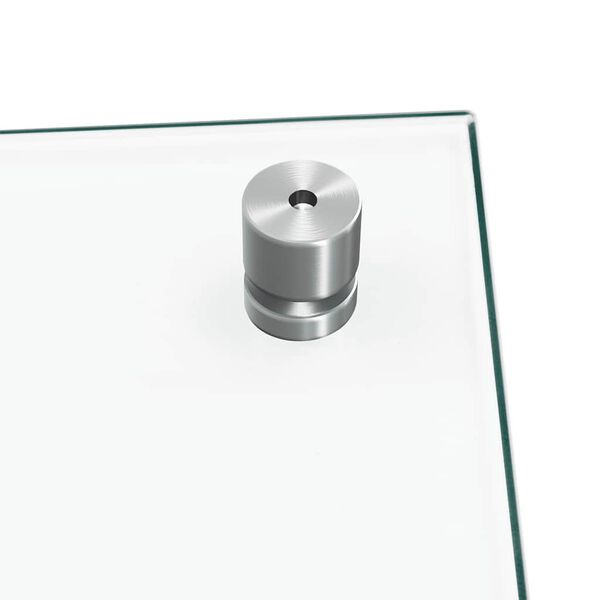 vidaXL Salpicaderos cocina 2 uds vidrio templado transparente 80x50 cm