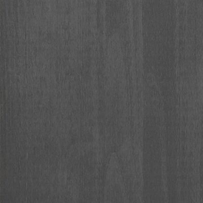 vidaXL Aparador HAMAR madera maciza de pino gris oscuro 90x40x80 cm