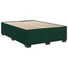 vidaXL Cama box spring con colch&oacute;n terciopelo verde oscuro 140x190 cm